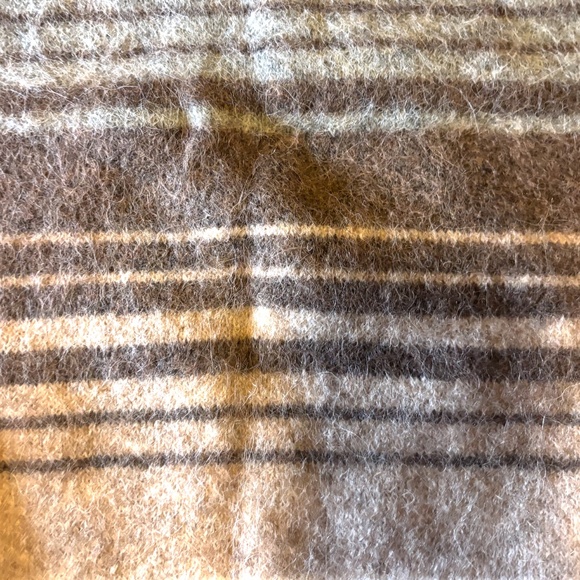 Off white, brown and gray stripe wool blend oversized sweater NWT - Picture 5 of 10